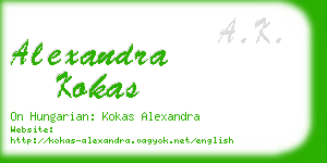 alexandra kokas business card